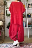 Bateau Needlecord Lazy Layer Top Morello